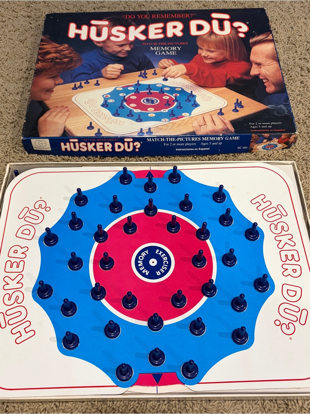 Husker Du? Memory Board Game, 1991 The Games Gang Ltd. Edition, COMPLETE, RARE